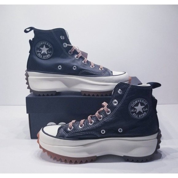 Converse Run Star Hi Leather Black - Picture 2 of 6